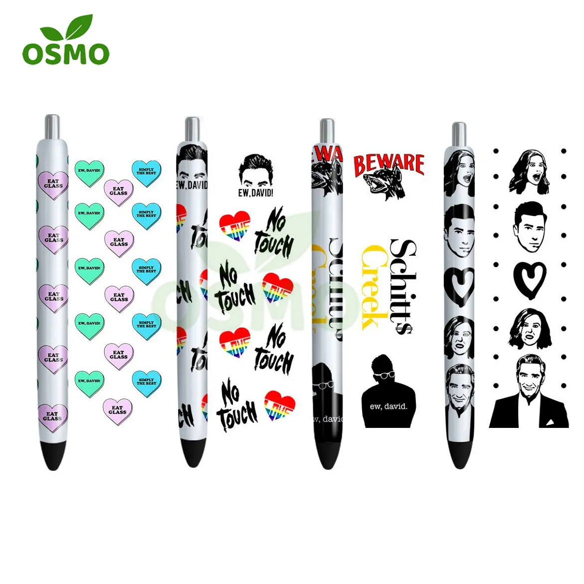 Osmo Factoroy Wholesale Customize UV Dtf Pen Wraps Transfer Decals for Ballpoint Pens