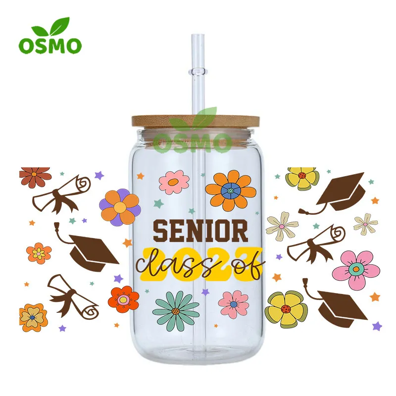 Osmo Factoroy Wholesale UV Dtf Mama Mothers' Day Cup Wraps Transfers Sticker Decals for 16oz 20oz Libbey Glass Beer Can