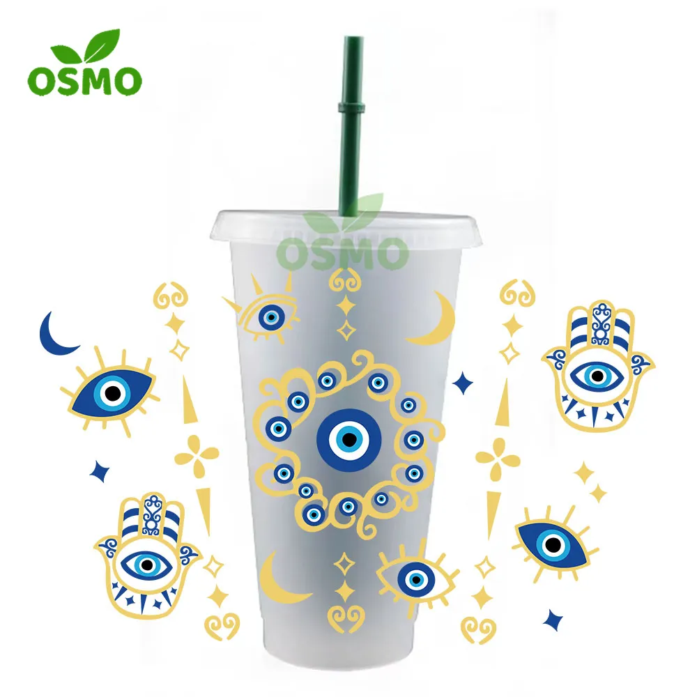 Osmo Factory Wholesale Ready To Transfer UV DTF Cup Wrap Designs Eco Solvent Custom Transfers for Mugs Coffee Cups Tumblers