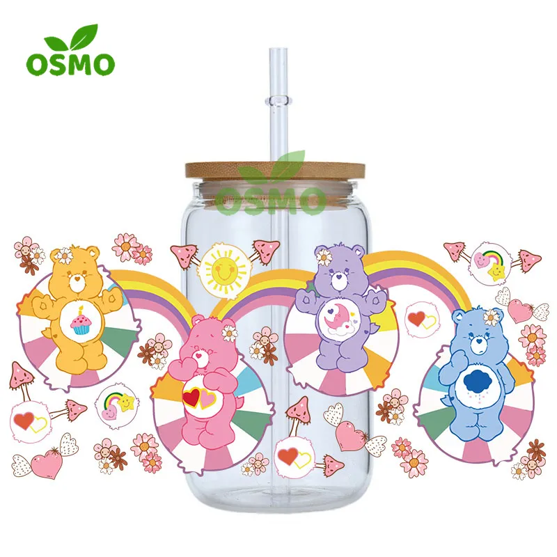 Osmo Wholesale Donut Transfer Cup Wraps Full Color UV Dtf  Print Wraps for Cups Tumblers Libbey Glass Cans