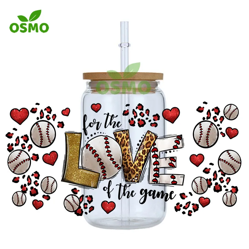 Osmo Wholesale Factory Printed UV Dtf Transfer Cup Wraps Mouse 16oz Libbey Glass Can Wraps Transfer Sticker Decals