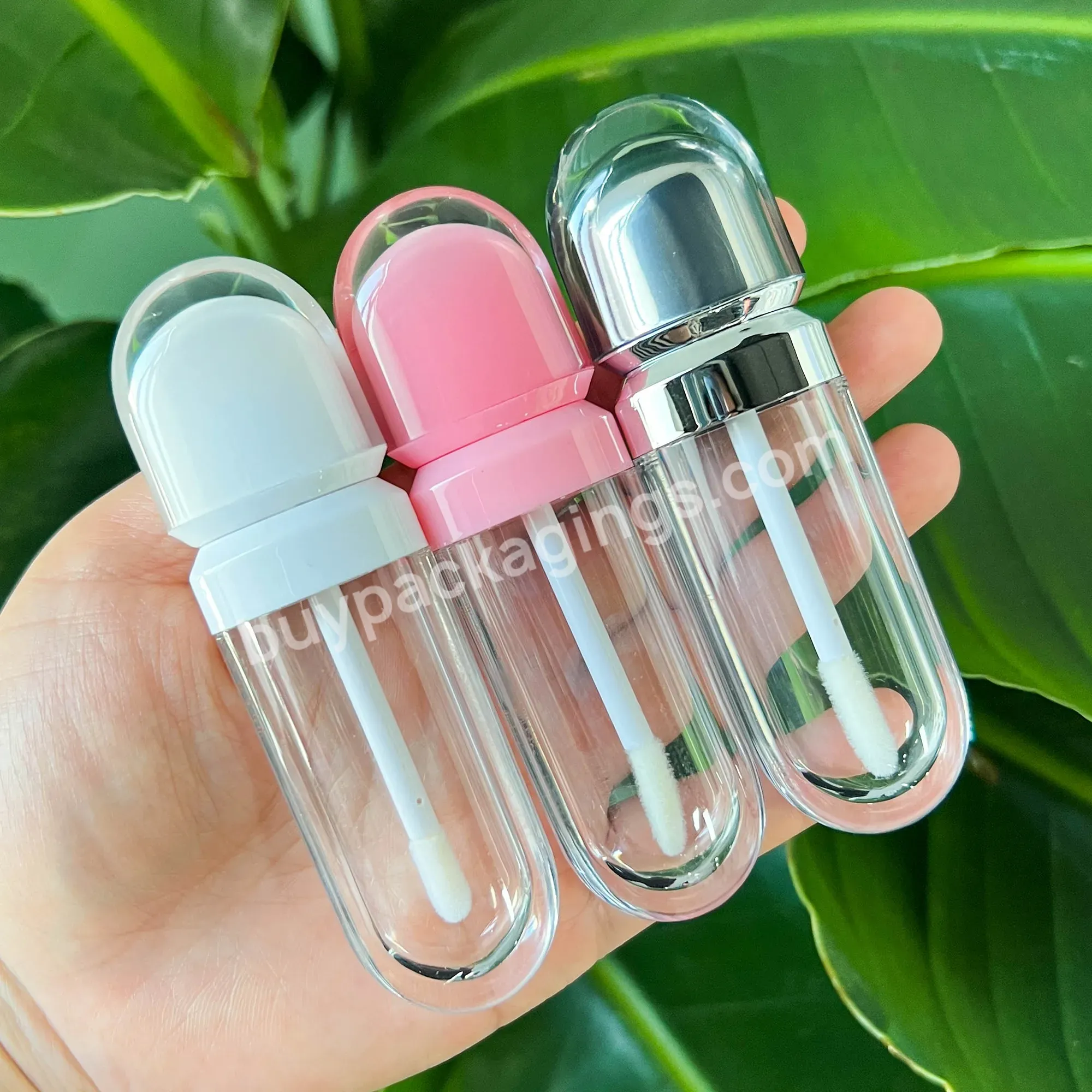 Oval Flat Lipgloss Tube Luxury Lip Tint Container For Makeup Special Flat Shape Lip Gloss Bottles 8ml - Buy Flat Plastic Color Tubes Pink Candy Shaped Lipgloss,Flat Plastic Transparent Tube Clear Liptint Tube With Brush,Empty 8ml Tubes Oval Flat Lip