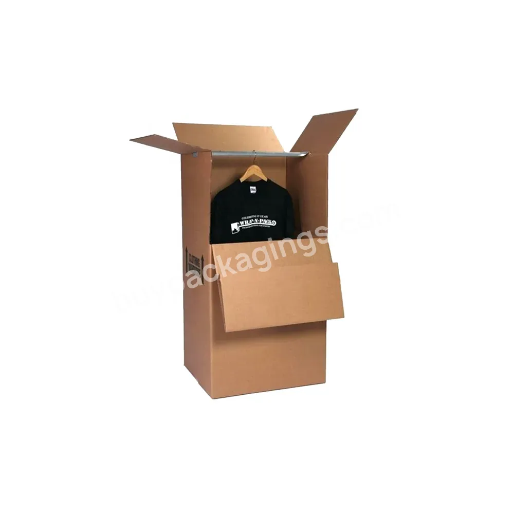 Packaging Cardboard Corrugated Boxes 5 Ply Corrugated Paper High Quality Wardrobe Paper Corrugated Cardboard Moving Boxes - Buy Wardrobe Boxes And Bars,Wardrobe Boxes With Hanger,Corrugated Plastic Wardrobe Box.