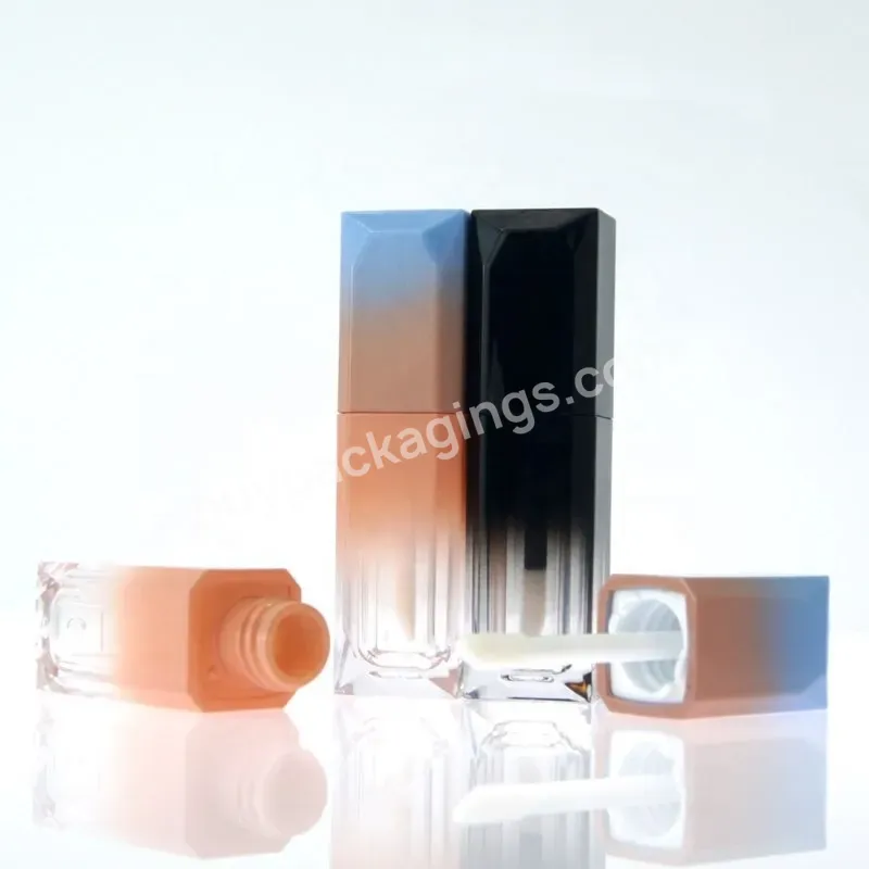 Packaging Cosmetic Lip Gloss Containers 5ml Black Empty Makeup Lips Plump Tint Liquid Lipstick Tubes Bottles