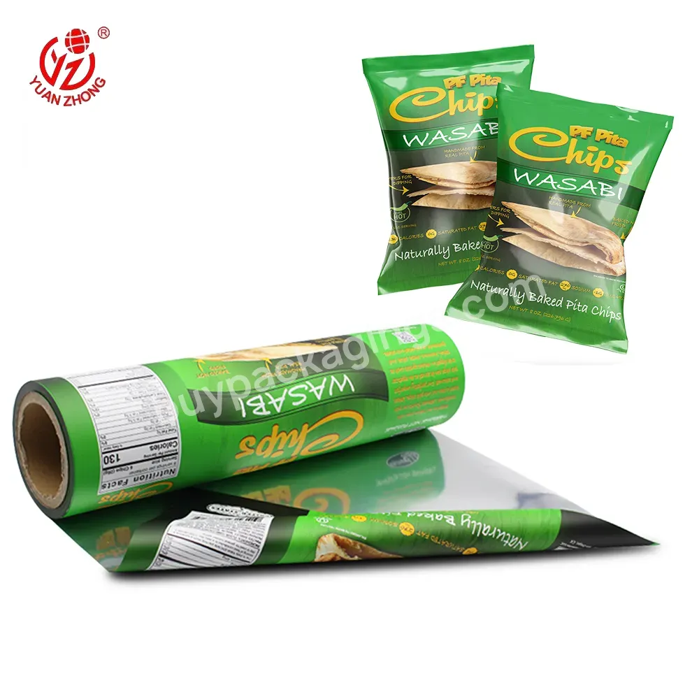 Packaging Manufacturer Oem Printing Packaging Material Aluminum Foil Roll Plastic Film For Food/banana /potato Chips Packaging