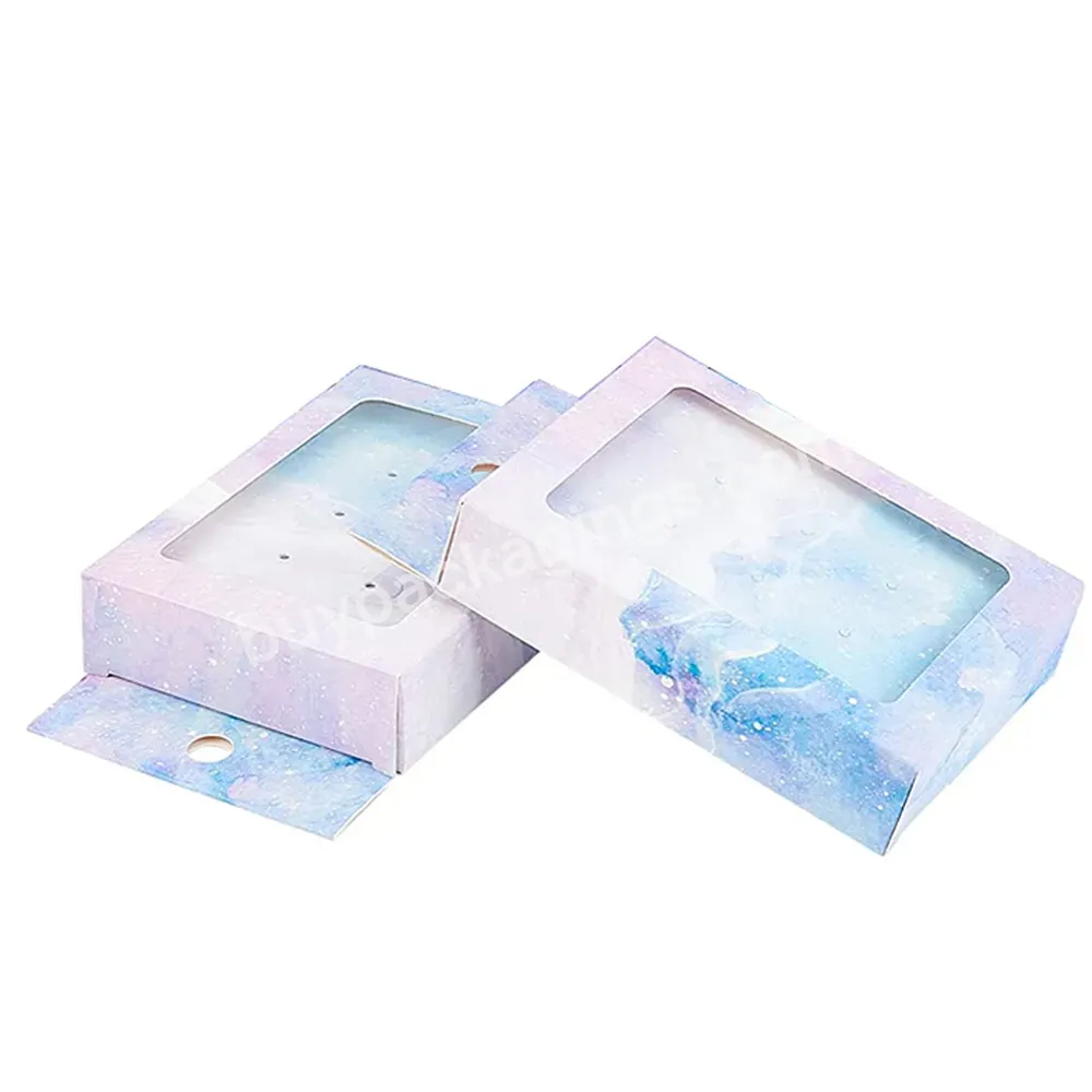 Packaging Rectangle Wrapping Box Earring Jewelry Necklaces Pendants Jewelry Display Box Paper Kraft Gift Boxes With Clear Window - Buy Paper Kraft Gift Boxes With Clear Window,Earring Jewelry Necklaces Pendants Jewelry Display Box,Rectangle Wrapping