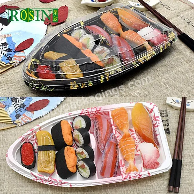 Packaging Sushi Container Boat Pla Trays With Lid Best Price Wholesale Pet Plastic Bowls Standard Packing Carton Disposable - Buy Plastic Sushi Boat,Disposable Sushi Trays With Lid,Pla Sushi Container Boat Trays With Lid.