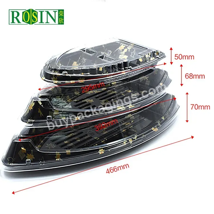 Packaging Sushi Container Boat Pla Trays With Lid Best Price Wholesale Pet Plastic Bowls Standard Packing Carton Disposable - Buy Plastic Sushi Boat,Disposable Sushi Trays With Lid,Pla Sushi Container Boat Trays With Lid.