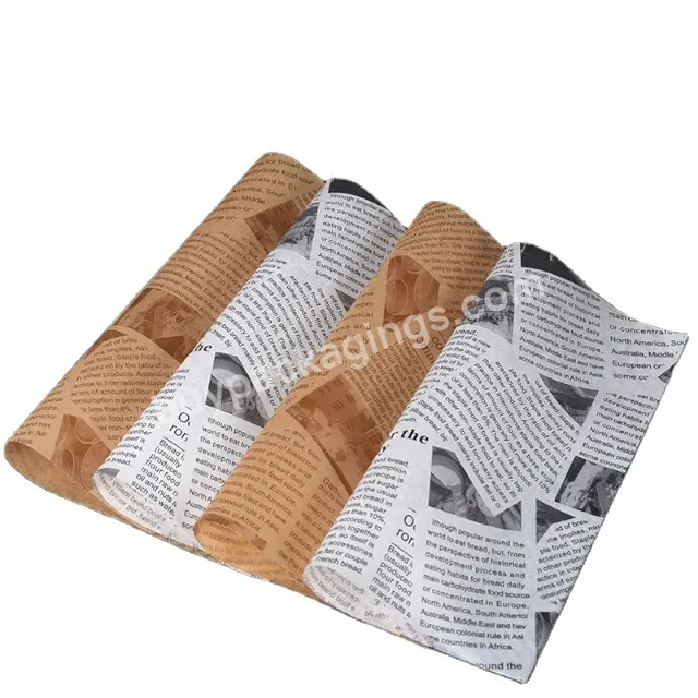 Pads Fried English Newspapers Silicone Oil Absorbing Greaseproof Tray Liner Wax Paper Paper Baking Tray - Buy Greaseproof Paper Tray Liner Wax Paper Burger,Paper Pads Fried English Newspapers Silicone Oil Absorbing,Bread Paper Baking Tray Grease.