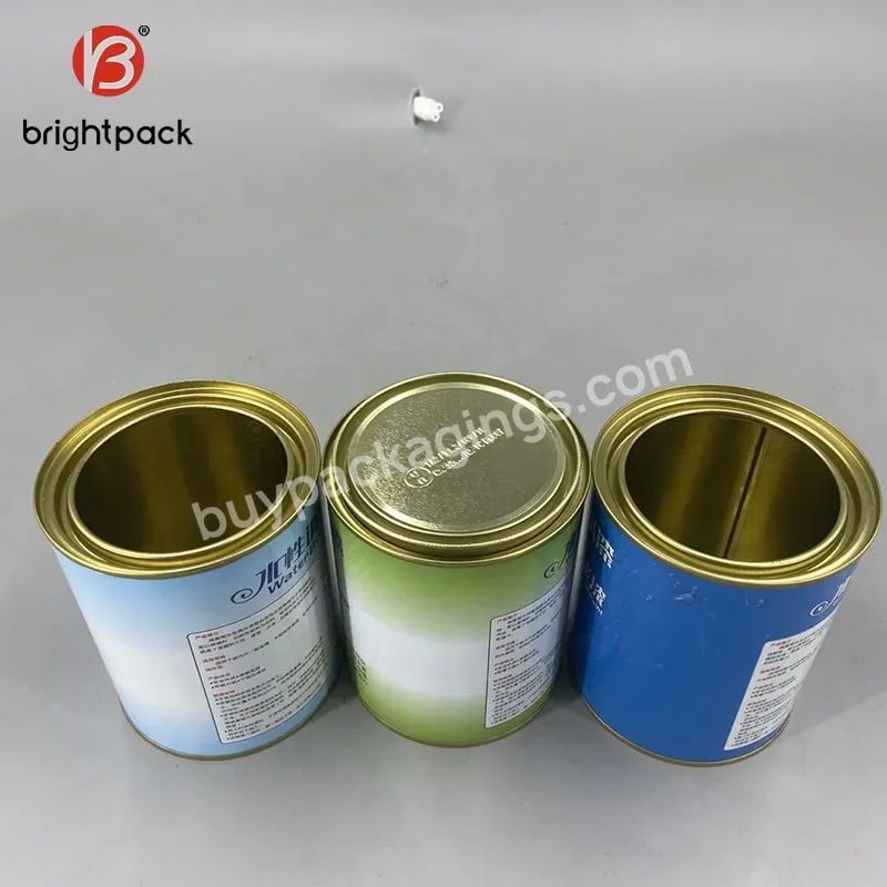 Paint Tin Can,Quart Tin Can Plain Color For Oil-based Paint Storage,1l Paint Tinplate Can