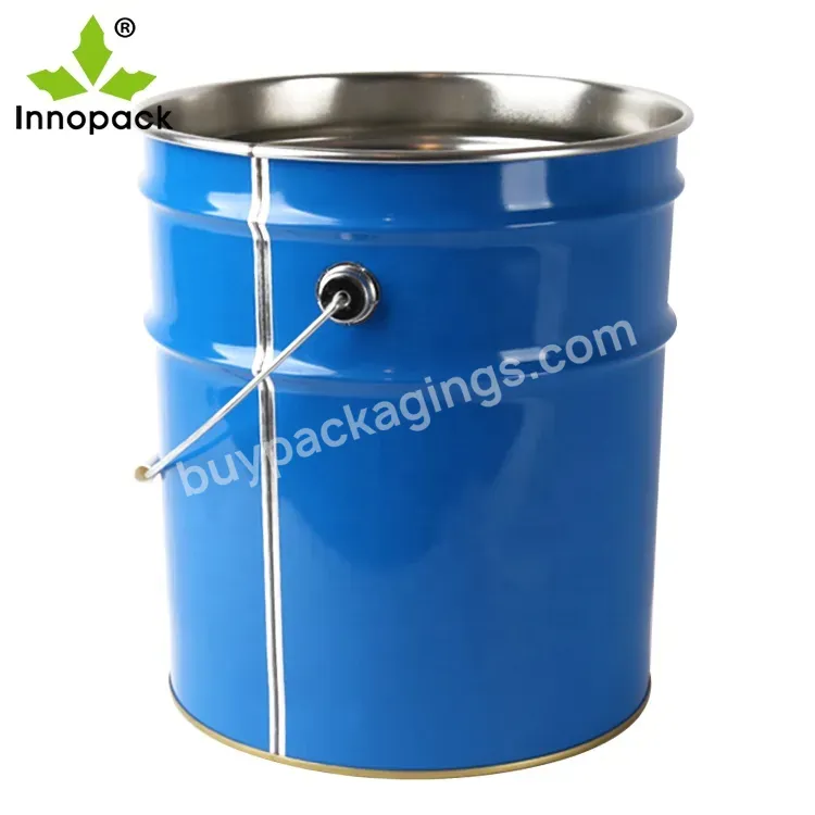 Painting Buckets Round 10l Metal Empty Glue Paint Barrel/bucket/pails For Sale With Handle And Lid - Buy 20l Paint Tin Pail,Buckets With Lid,Pail.