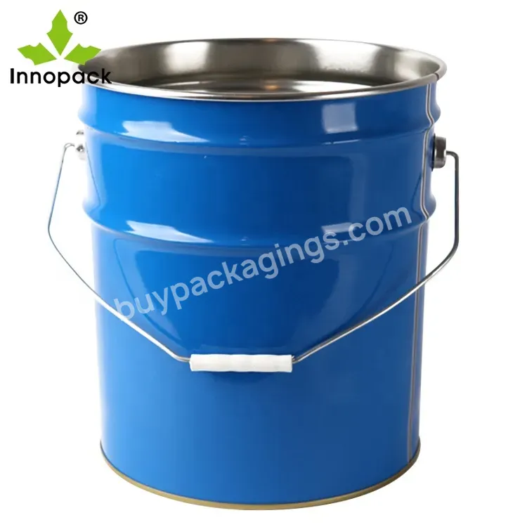 Painting Buckets Round 10l Metal Empty Glue Paint Barrel/bucket/pails For Sale With Handle And Lid - Buy 20l Paint Tin Pail,Buckets With Lid,Pail.