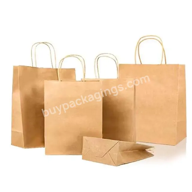 Paper Bag Custom Printed Kraft Paper Bags Recyclable Shopping Clothing Gift Bag Food Take Away With Your Own Logo - Buy Kraft Paper Bags,Custom Printed Paper Bags,Paper Bag Custom Printed Kraft Paper Bags Recyclable Shopping Clothing Gift Bag Food Ta