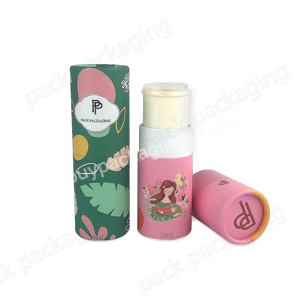 Paper Cardboard Deodorant Stick Packaging Twist Up Paper Tube Cosmetic For Lip Balm Solid Perfume Chapstick