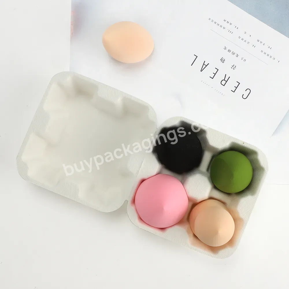 Paper Mould Inner Tray Bagasse Pulp Molded Box Custom Biodegradable Cosmetic Packaging For Makeup Beauty Cosmetics Egg - Buy Eco Friendly Packaging Cosmetics,Biodegradable Cosmetic Packaging,Pulp Packaging.