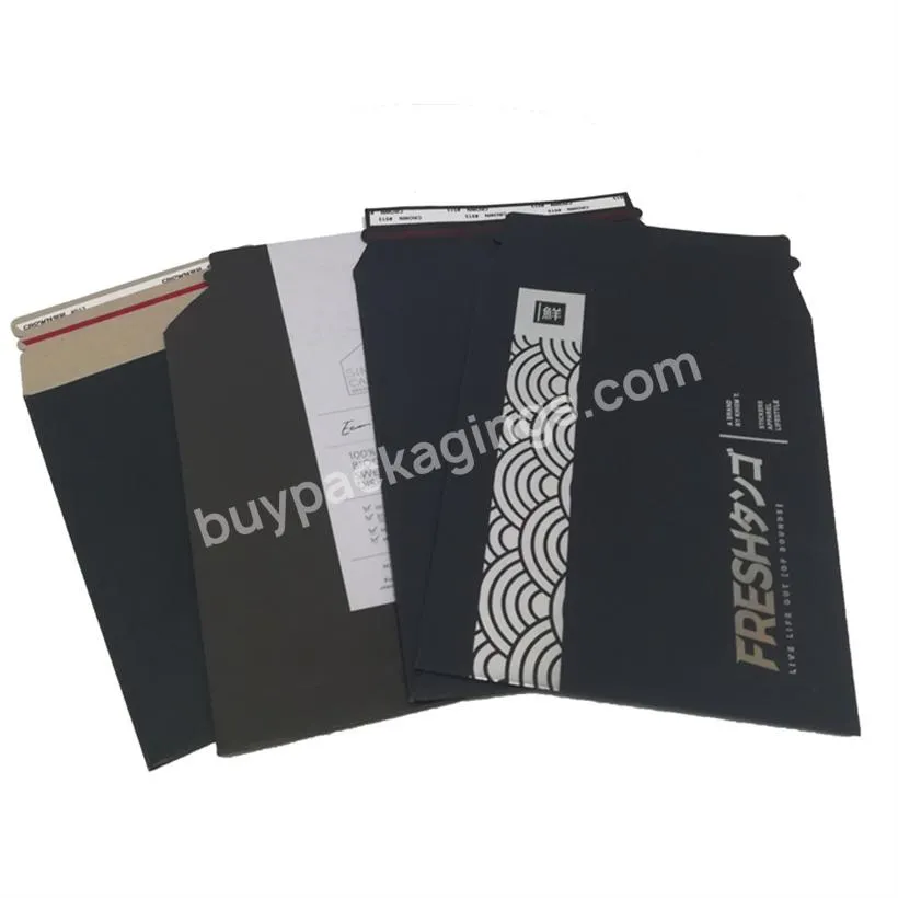 Paper Self Seal Envelopes Stay Flat Cardboard Rigid Mailer Shipping Bags For Photos Documents
