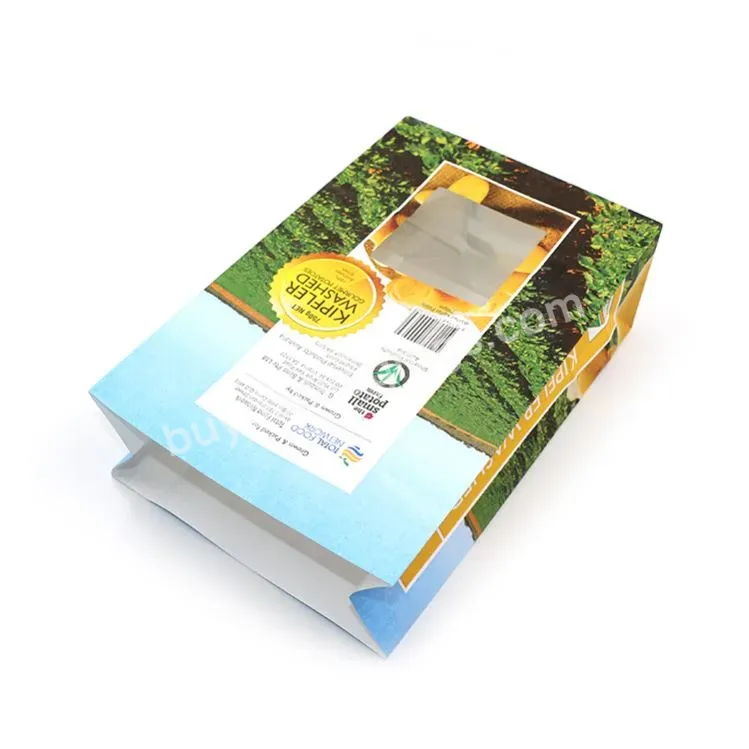 Paperbag Food Packaging Kraft Paper Carton Sos Paper Bag 8 Color Flexo Printing Customized Color Service Provided Accept - Buy Kraft Paperbag,Ldpe Fruit Paper Bag,Paper Bags For Fruit.