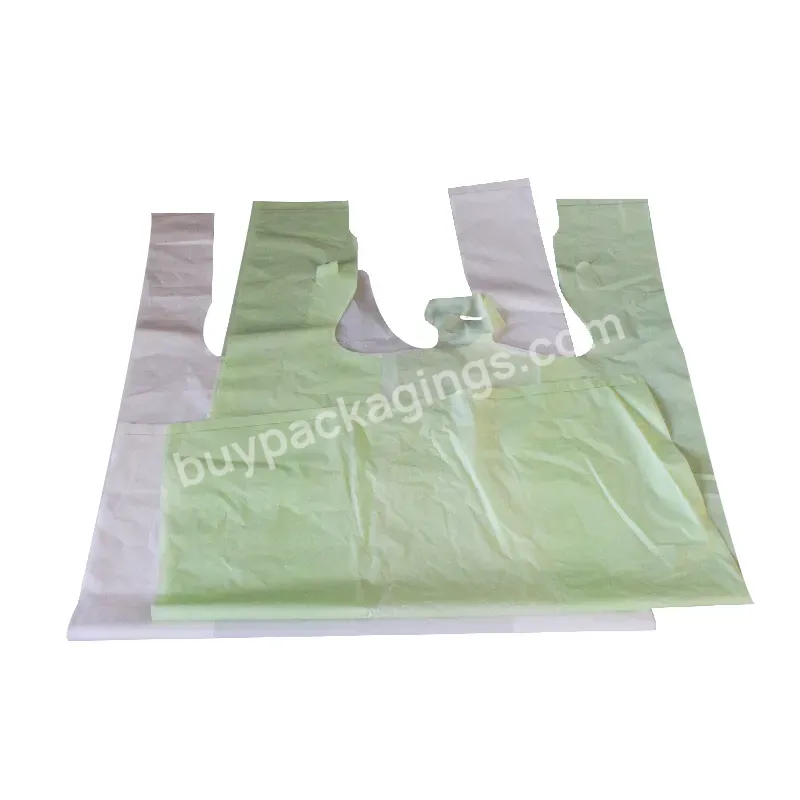 Pbat Bag Cornstarch 100% Biodegradable Compostable Grocery T Shirt Shopping Bags Shopping Bag Tote - Buy T-shirt Bags For Shopping,Grocery Bags,Shopping Bags.