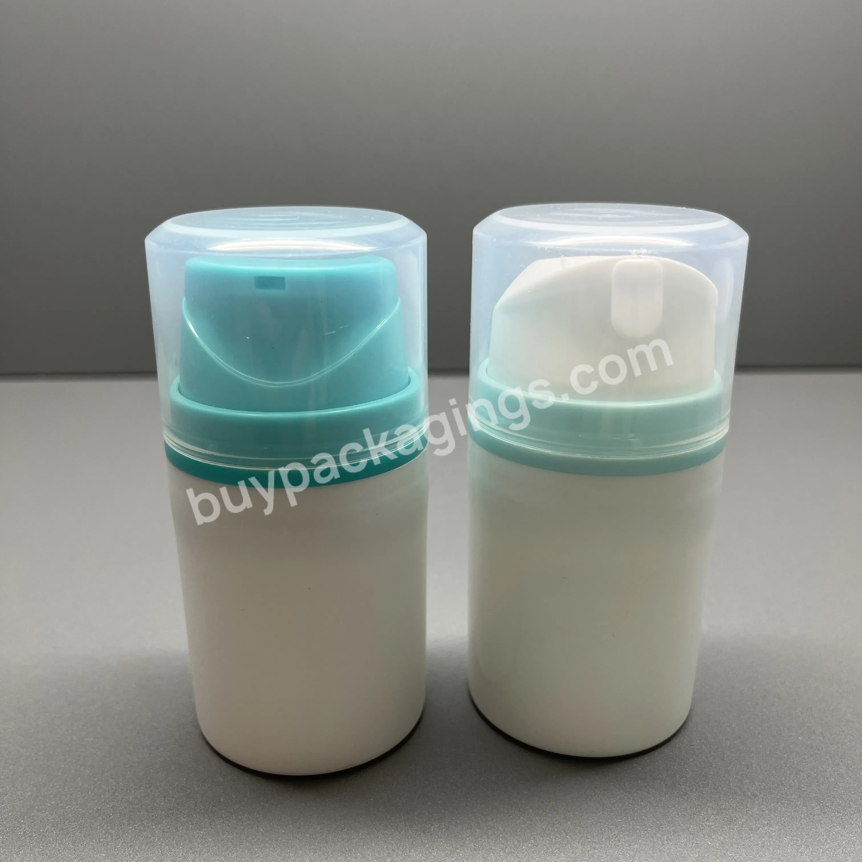 Pcr-pp Material Cylindrical 50ml Airless Lotion Bottle For Skincare - Buy 50ml Airless Lotion Bottle,Pcr Lotion Bottle,Lotion Bottle For Skincare.