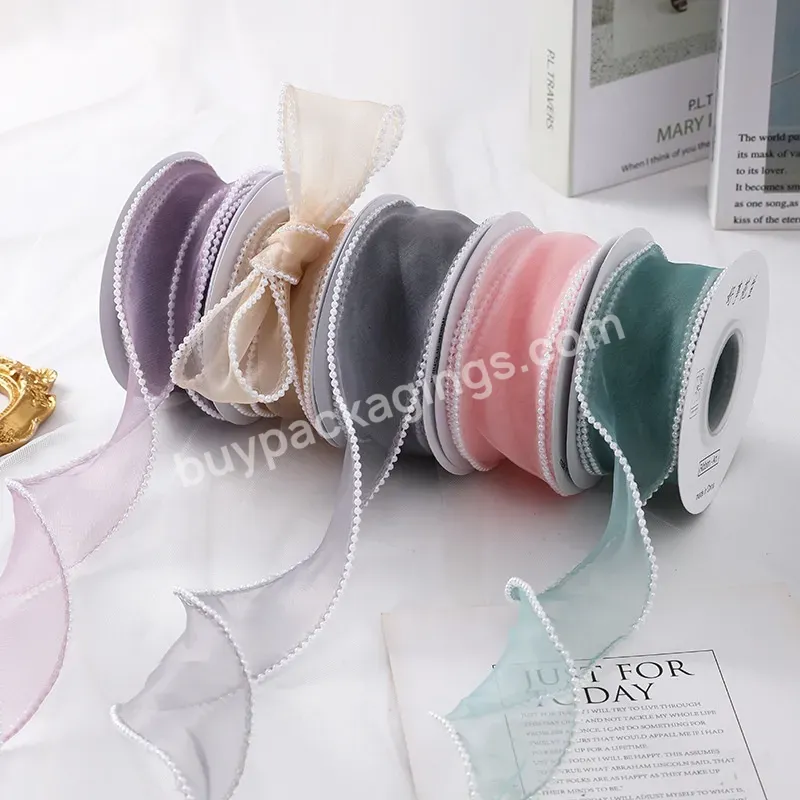 Pearl Fishtail Ribbon Floral Ribbons Custom Flower Packaging Materials Flower Bouquet Gift Boxes Ribbons - Buy Pearl Fishtail Ribbon,Floral Ribbons Custom Flower Packaging Materials,Pearl Fishtail Ribbon Floral Ribbons Custom Flower Packaging Materia
