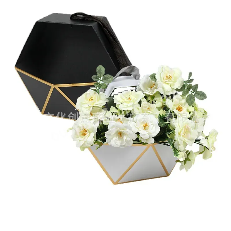 Pentagonal Shaped Paper Box Marble Pattern Printed Flower Gift Box For Floral Package - Buy Pentagonal Shaped Paper Box,Marble Pattern Printed Flower Gift Box,Flower Gift Box For Floral Package.