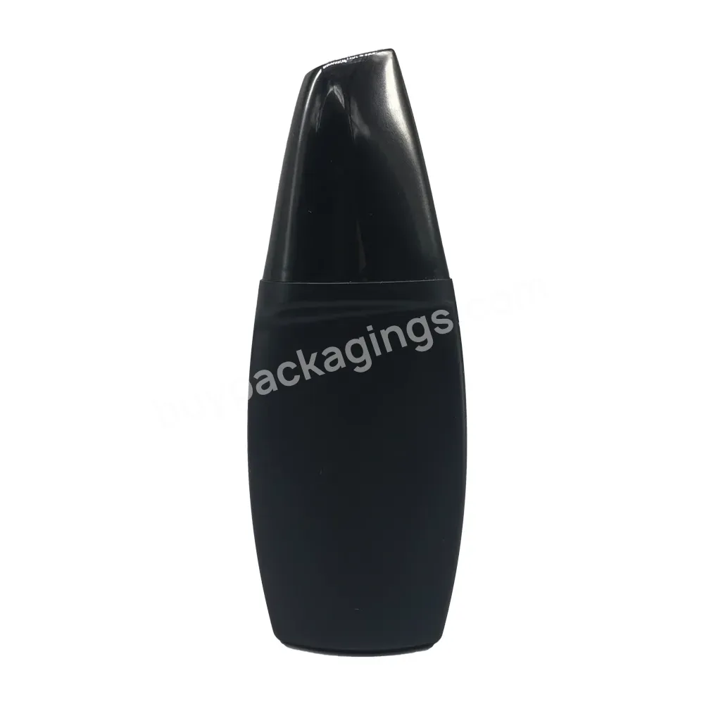 Perfect Pe 3oz 100ml Plastic Black Shoe Polish Cream Bottle With Sponge Applicator