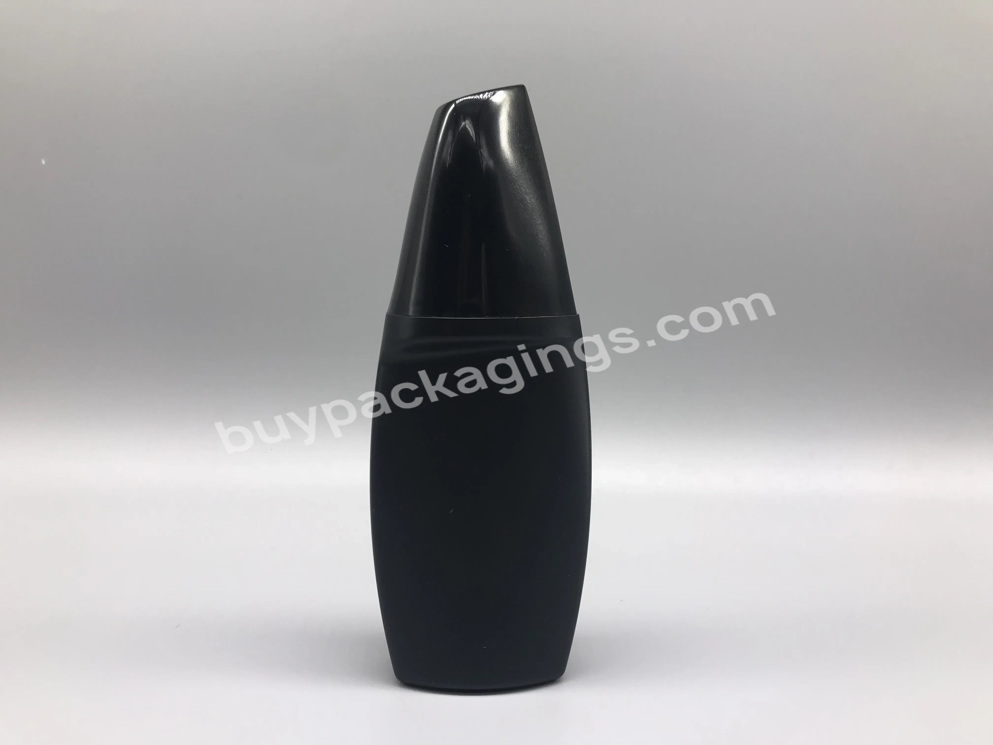 Perfect Pe 3oz 100ml Plastic Black Shoe Polish Cream Bottle With Sponge Applicator