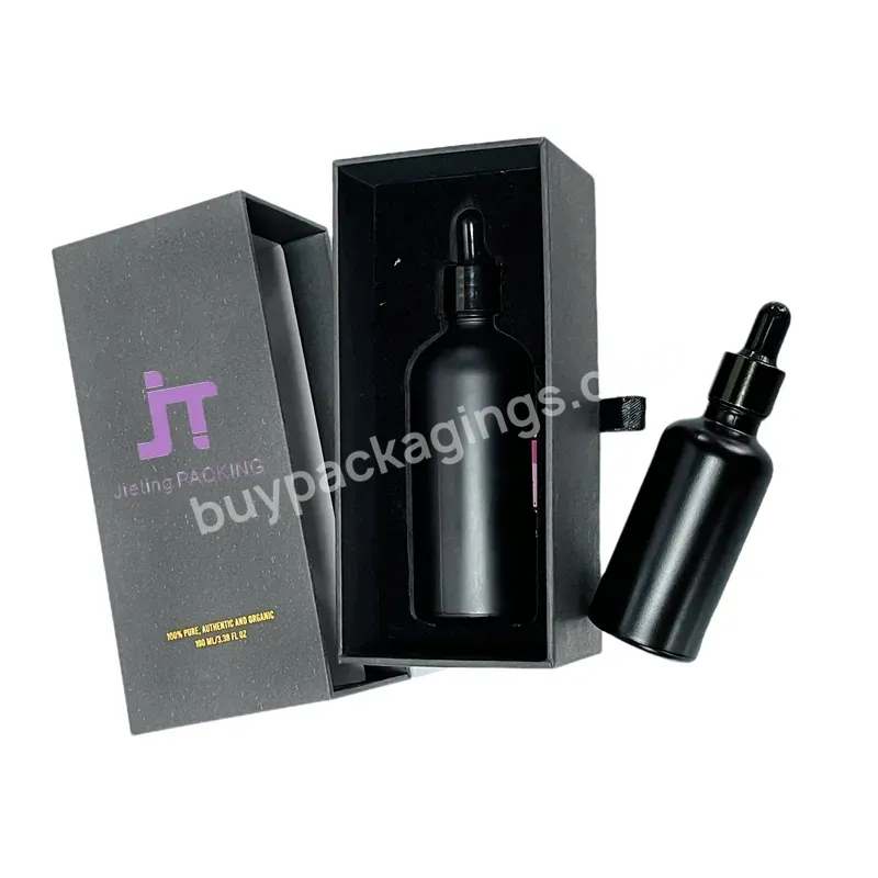 Personal Care 50ml Essential Oil Screen Printing 50ml Matte Black Glass Dropper Serum Bottle With Box - Buy 50ml Glass Bottle,Screen Printing Glass Dropper Serum Bottle,Perfume Bottles 50ml Glass With Box.