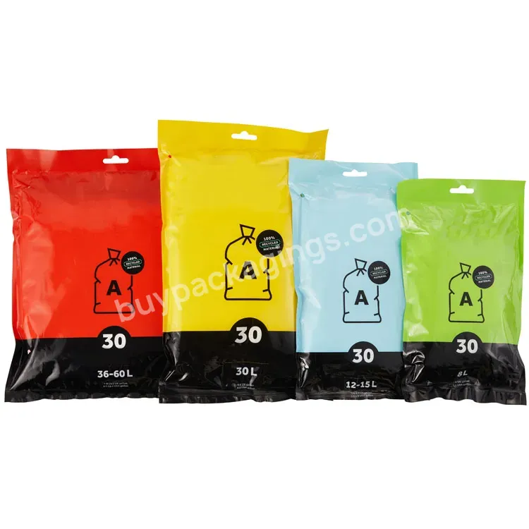 Personalize Colored Drawstring Trash Garbage Bag Degradable Rubbish Plastic Trash Bags With Own Brand - Buy Degradable Rubbish Bag,Plastic Trash Bags,Colored Drawstring Trash Garbage Bag.
