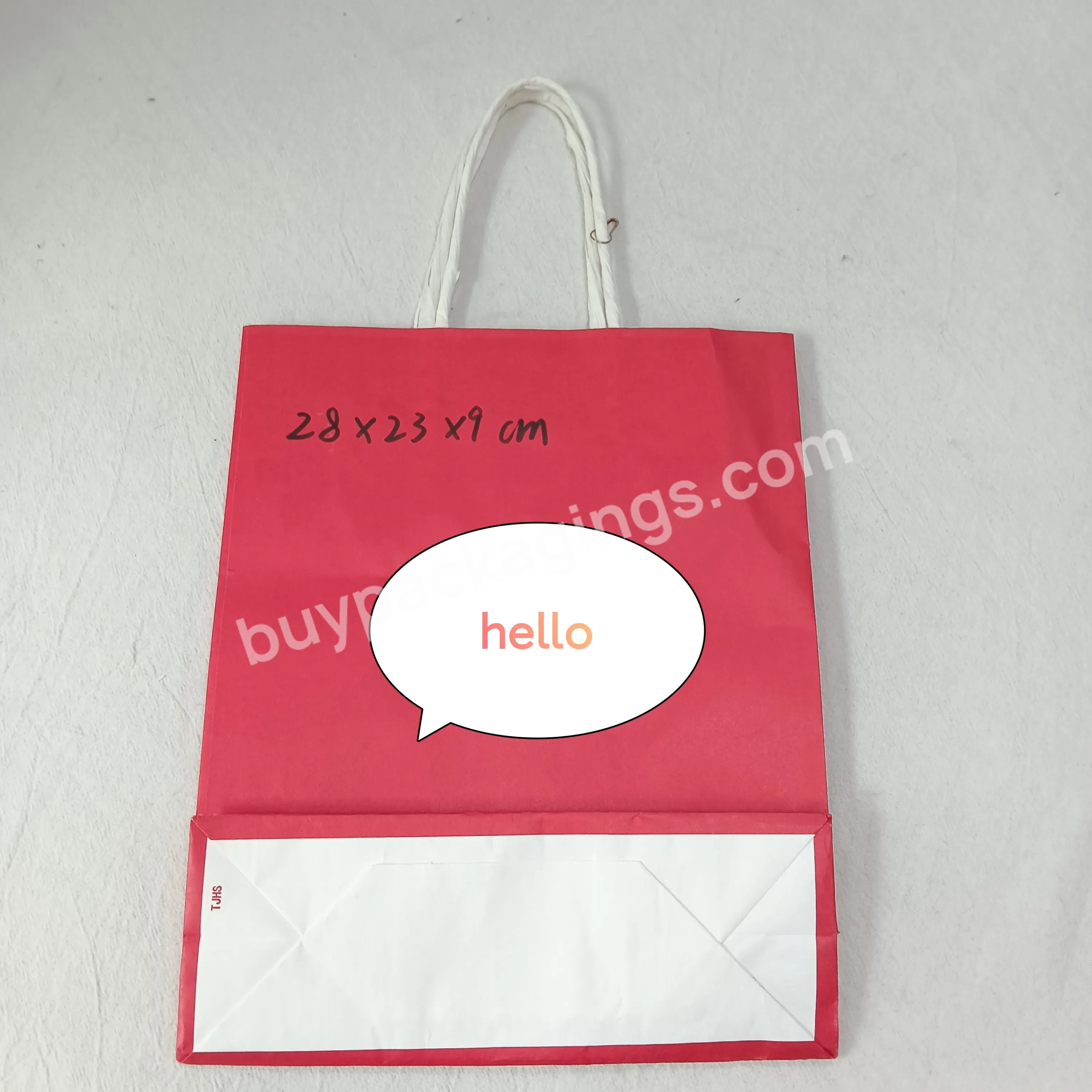 Personalized Customization Kraft Paper Bag Take Way Packaging Handle Kraft Paper Bags For Grade Food