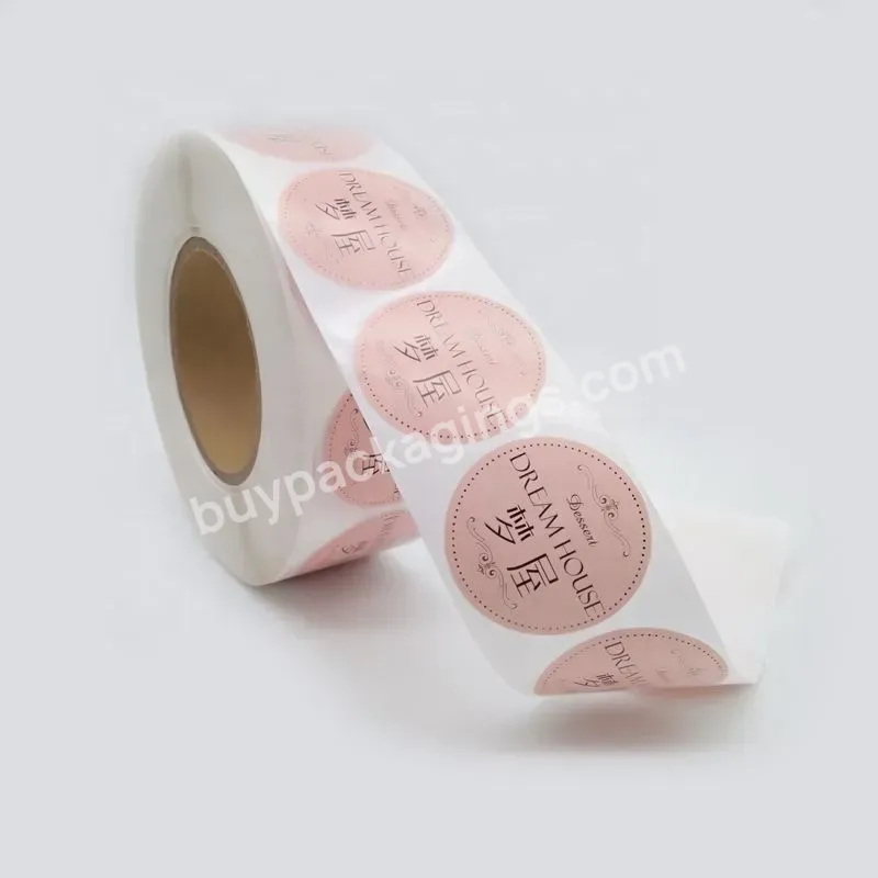 Personalized Design Custom Round Adhesive Waterproof Synthetic Paper Bottle Sticker Roll Private Label Logo Printing - Buy Round Label Stickers Personalized Design,Packaging Private Label,Custom Stickers.