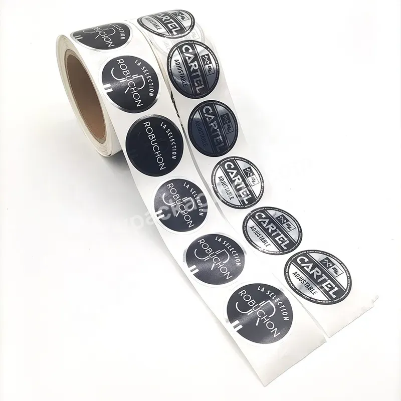 Personalized Design Custom Round Adhesive Waterproof Synthetic Paper Bottle Sticker Roll Private Label Logo Printing - Buy Round Label Stickers Personalized Design,Packaging Private Label,Custom Stickers.