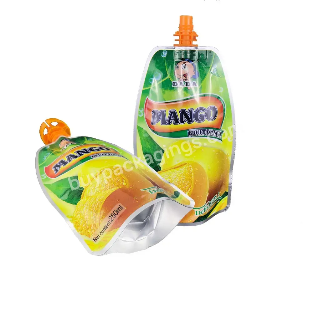 Personalized Metalized Matte Finished Stand Up Mango Juice Pouch Bag For Drink - Buy Pouch Bag For Drink,Mango Juice Pouch,Matte Finish Stand Up Pouch.