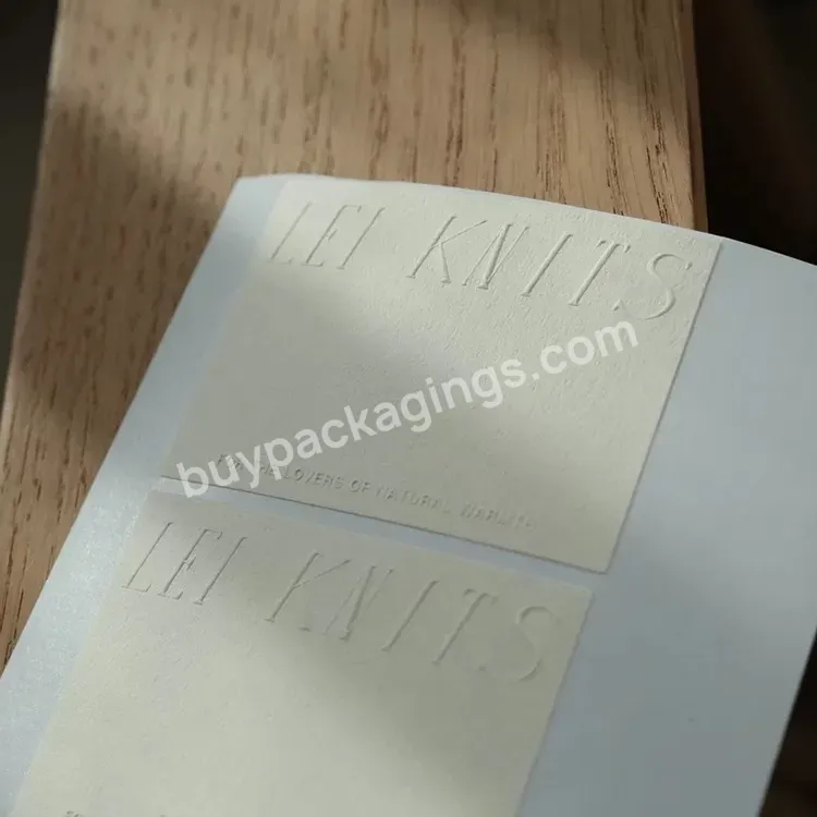 Personalized Rectangle Embossed Label Thick Beige Color Textured Label Sticker Sculpted Emboss Sticker - Buy Embossed Label,Sculpted Emboss Sticker,Textured Label Sticker.