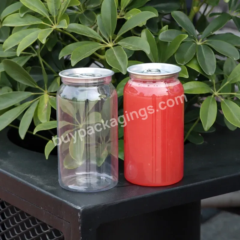 Pet 350ml Clear Plastic Soda Cans For Beer Or Juice With Aluminum Easy Open Lid - Buy Pet Soda Cans,350ml Clear Plastic Can,Plastic Beer Can Plastic.