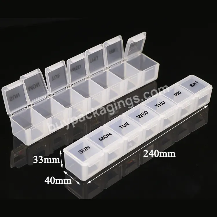 Pillbox 7 Days Compartment Box Mediplanner Smart Pill Dispenser Plastic Weekly Pill Container 7 Day Jumbo Pill Boxes