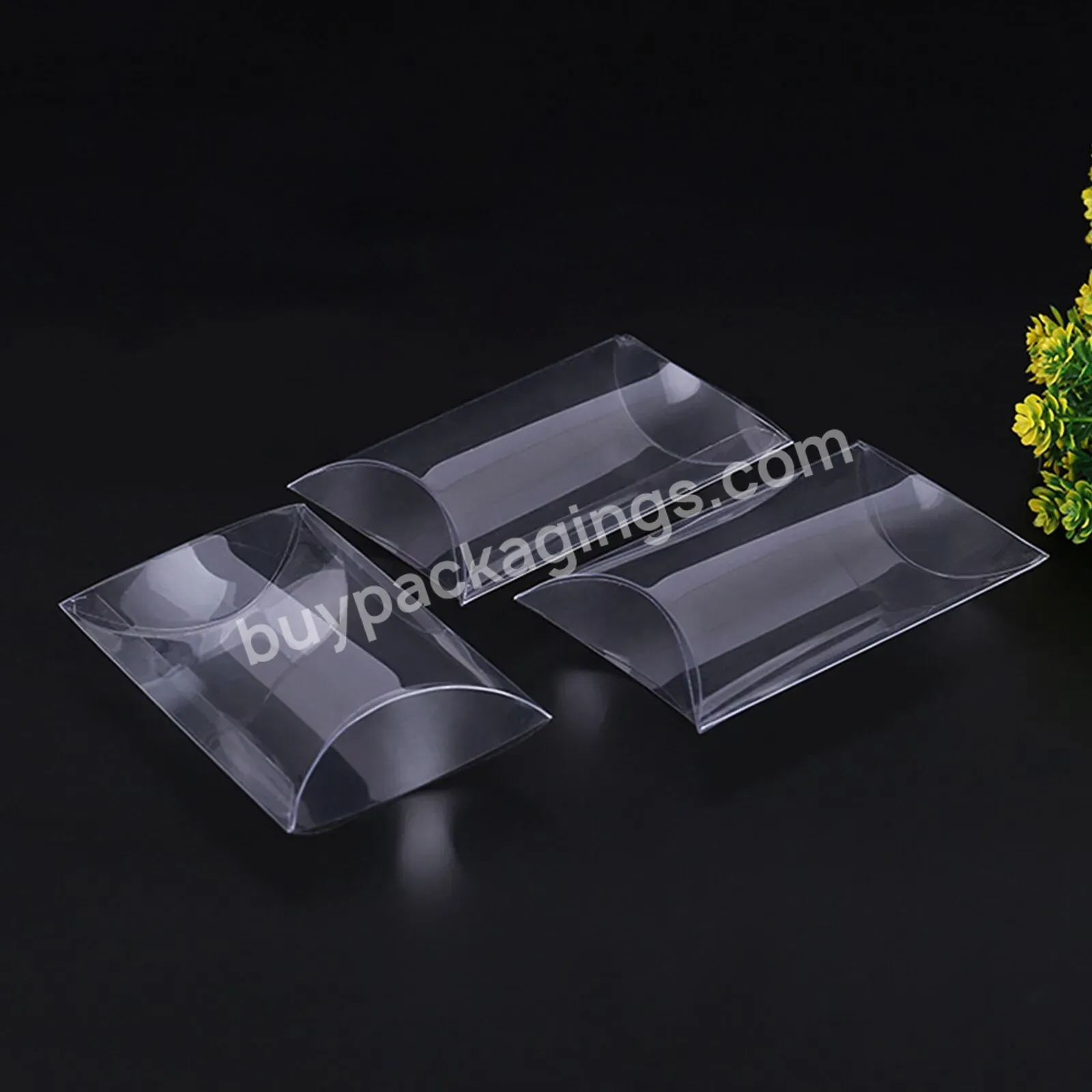 Pillow Shape Clear Pvc Candy Box Transparent Gift Box Packaging Plastic Storage Box