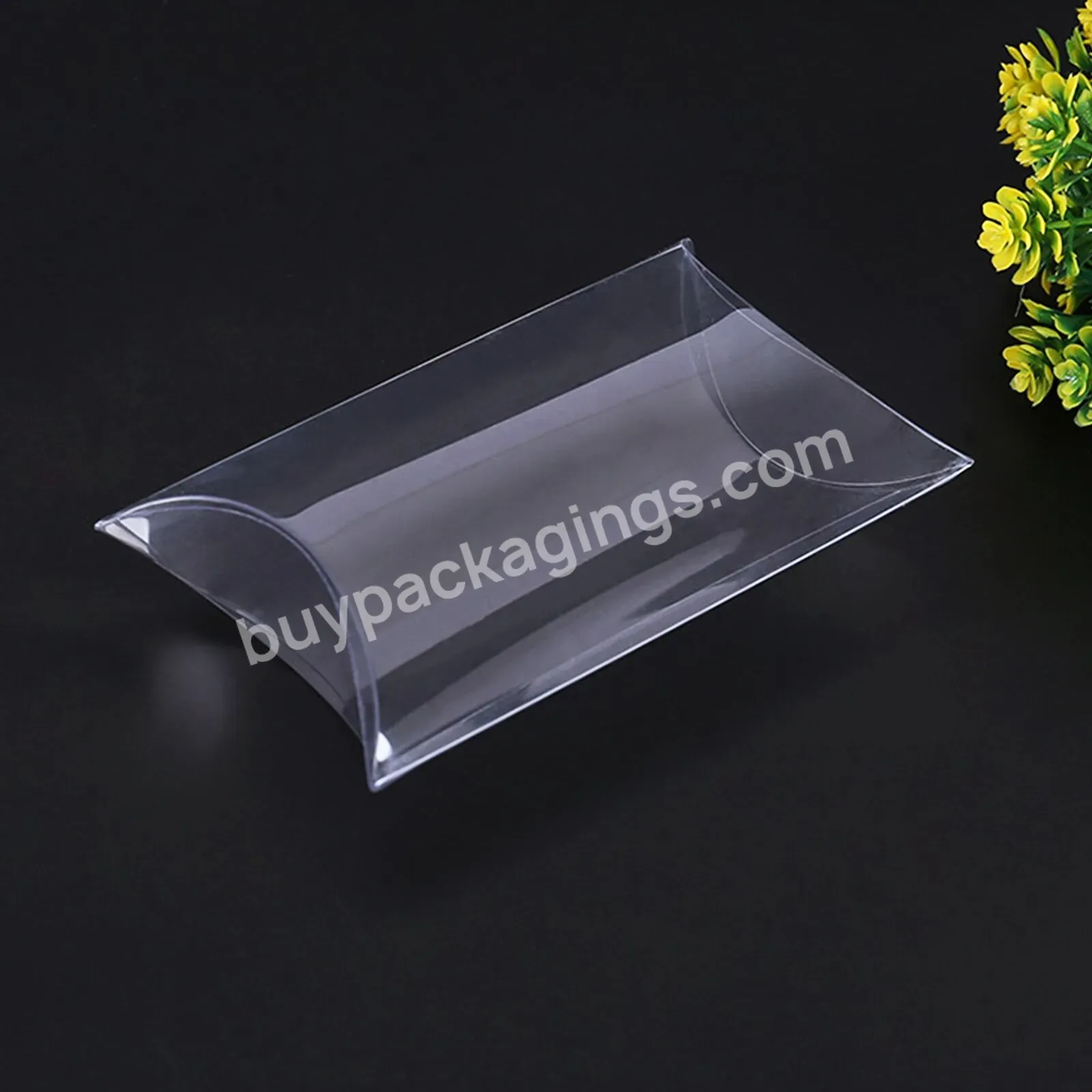 Pillow Shape Clear Pvc Candy Box Transparent Gift Box Packaging Plastic Storage Box