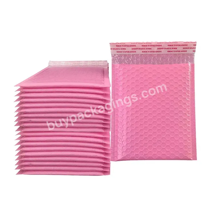 Pink Bubble Polymailer Shipping Bag For Clothing Custom Logo Custom Printed Bubble Mailer Bubble Mailer Blue Matte Strong Self - Buy Pink Bubble Poly Mailer Mail 10x13in Envelope Biodegradable Shipping Postage Custom Mailer Bag Clothes Shipping Carri