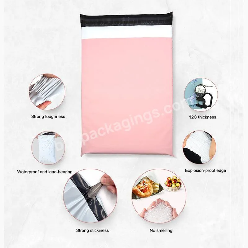 Pink Courier Bag Wholesale Packaging Bag Double Sided Thickened Destruction Bag Custom