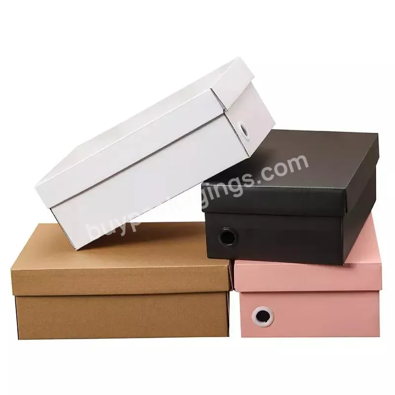 Pink Custom Logo Corrugated Cardboard Box Luxury Top And Bottom Box Shoes Packaging Boxes - Buy Top And Bottom Box Packaging,Foldable Shoe Box,Shoe Boxes With Custom Logo.