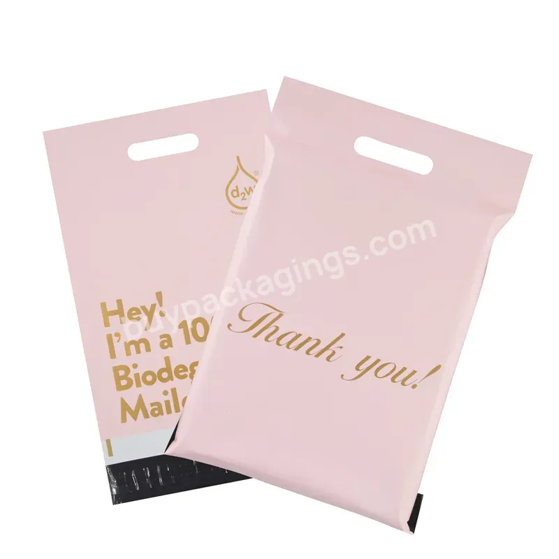 Pink Custom Printed Plastic Packaging Clothing Courier Biodegradable Mailers Poly Mailing Shipping Bags - Buy Mail Order Bags,Biodegradable Mailers,Courier Mail Bag.