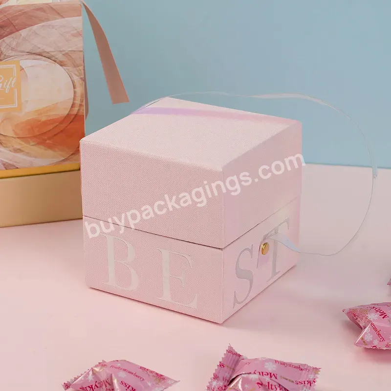 Pink Lid Off Box Custom Retail Shoulder Box Inside Neck Tray Rigid Cardboard Gift Box With Lid - Buy Inner Neck Box,Square Box,Candle Box.