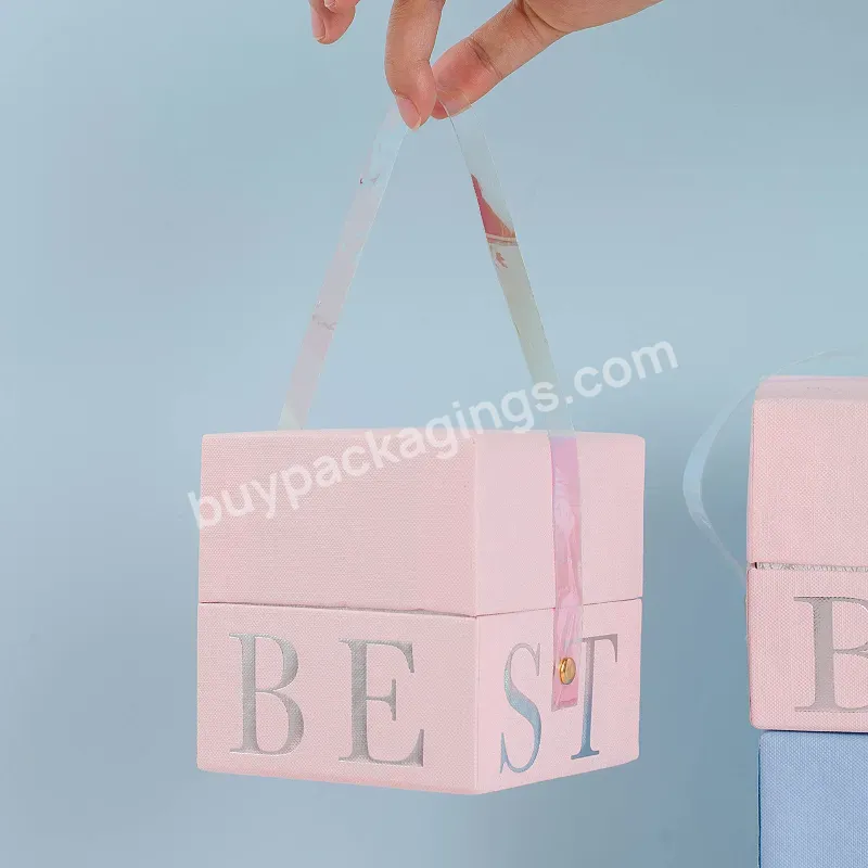 Pink Lid Off Box Custom Retail Shoulder Box Inside Neck Tray Rigid Cardboard Gift Box With Lid - Buy Inner Neck Box,Square Box,Candle Box.