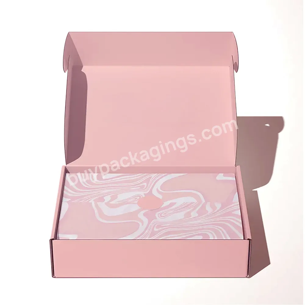 Pink Mailer Box Corrugated Shipping Box For Ladies Underwear Packaging - Buy Paper Lingerie Packaging Box,Custom Logo Glossy Women Lingerie Packaging,Lingerie Package Paper Bag With Your Own Logo.