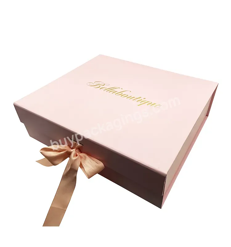 Pink Paper Custom Logo Design Magnetic Closure Cardboard Packaging Box For Gift - Buy Cardboard Box For Gift,Magnetic Gift Box,Pink Paper Gift Box.