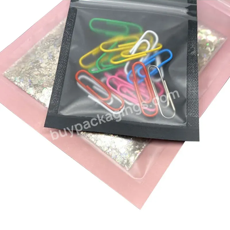 Pink Self-sealing Smell Bath Salt Wig Packaging Zipper Bag With Window - Buy Re-closing The Zipper Self-supporting Self-sealing Plastic Bag For Whole Grains,Pet Heat-resistant Plastic Bag With Zipper,Multi-size Color Composite Plastic Small Zipper Ba