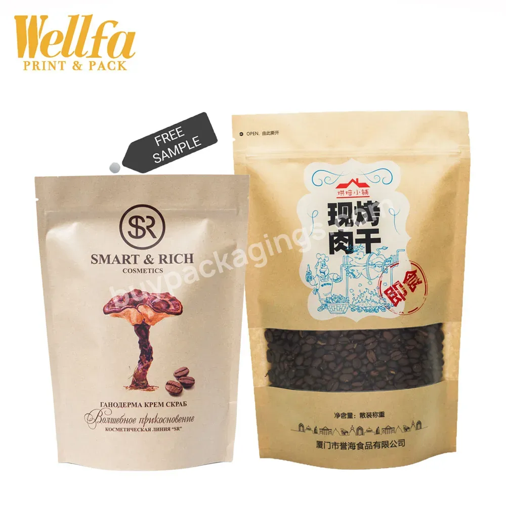 Pla Evoh Custom Printed Eco Friendly Biodegradable Kraft High Quality Food Tea Coffee Beans/beef Jerky/snack Plastic Bags - Buy Pla Plastic Bags Recycling Plastic Evoh Bag Stand Up Recycled Pouches Snack Food Packaging Bag With Zipper,Biodegradable R