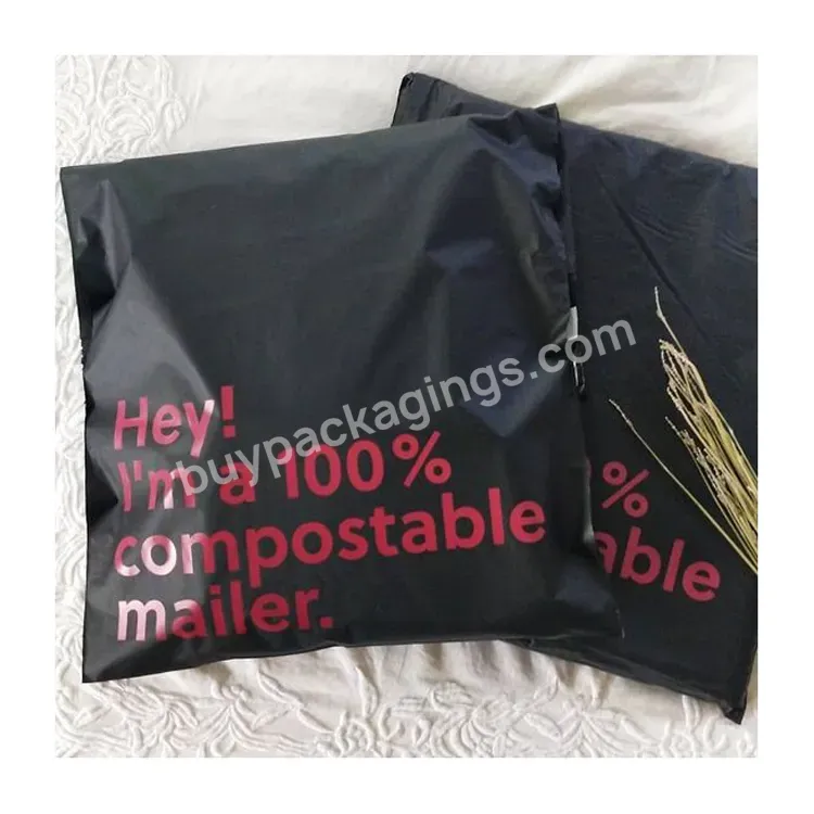 Plant Based Compostable Biodegradable D2w Custom Designed Logo Poly Mailing Bag Self Adhesive Seal Polymailer Shipping Bag - Buy Compostable Polymailer Custom,Polymailer Bag,Custom Designed Polymailer.