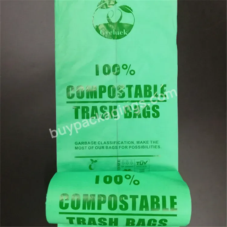 Pla+pbat Bioplastic Degradable Compostable Trash Bag In Roll 100% Biodegradable Bag - Buy Biodegradable Bag,Compostable Trash Bag,100% Compostable Bag.